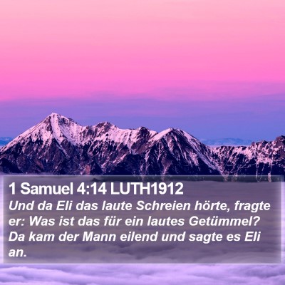 1 Samuel 4:14 LUTH1912 Bible Verse Image