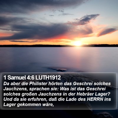 1 Samuel 4:6 LUTH1912 Bible Verse Image