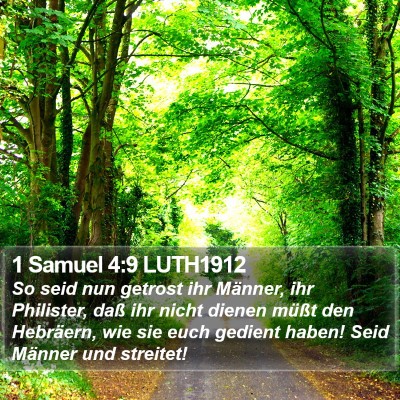 1 Samuel 4:9 LUTH1912 Bible Verse Image