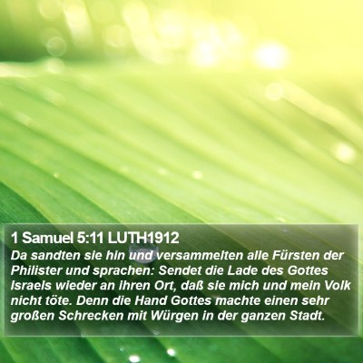 1 Samuel 5:11 LUTH1912 Bible Verse Image