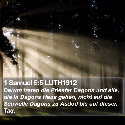 1 Samuel 5:5 LUTH1912 Bible Verse Image