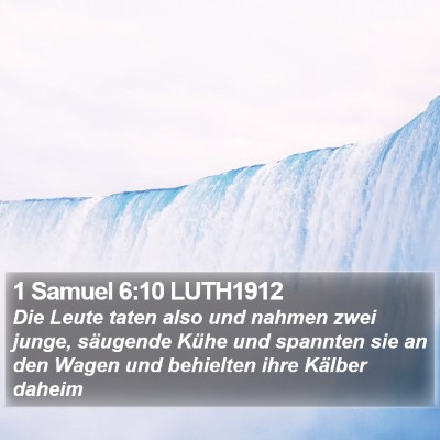 1 Samuel 6:10 LUTH1912 Bible Verse Image