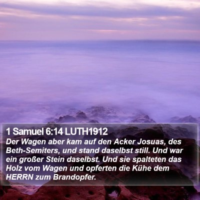 1 Samuel 6:14 LUTH1912 Bible Verse Image