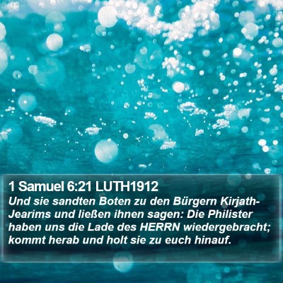 1 Samuel 6:21 LUTH1912 Bible Verse Image