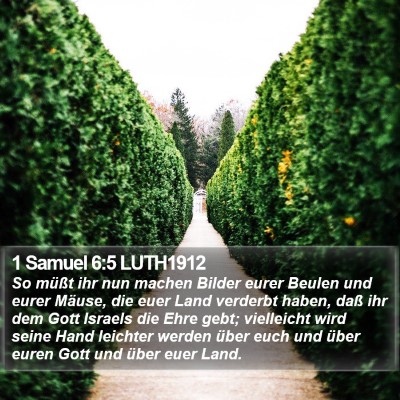 1 Samuel 6:5 LUTH1912 Bible Verse Image