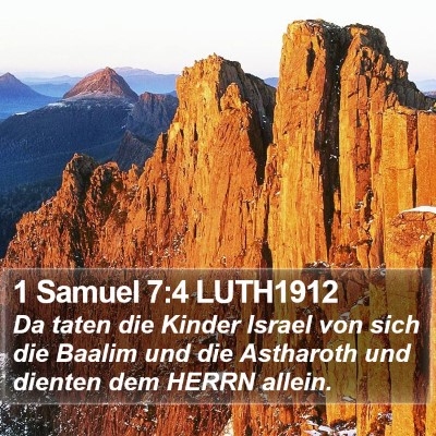 1 Samuel 7:4 LUTH1912 Bible Verse Image
