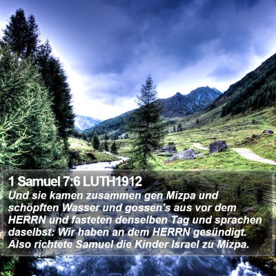 1 Samuel 7:6 LUTH1912 Bible Verse Image