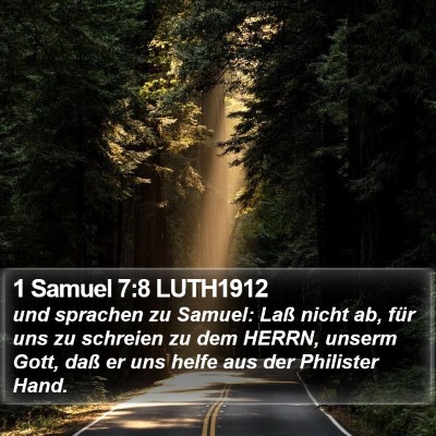 1 Samuel 7:8 LUTH1912 Bible Verse Image
