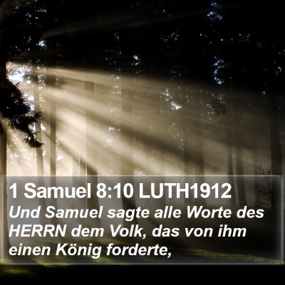 1 Samuel 8:10 LUTH1912 Bible Verse Image