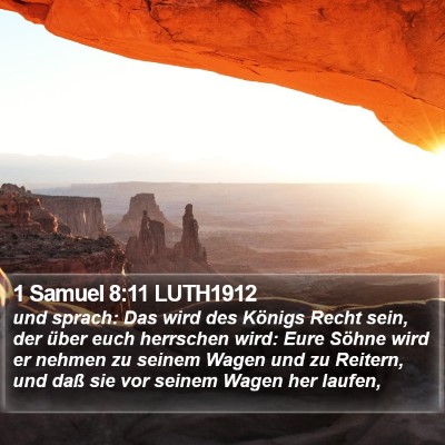 1 Samuel 8:11 LUTH1912 Bible Verse Image