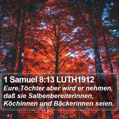 1 Samuel 8:13 LUTH1912 Bible Verse Image