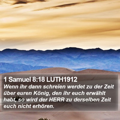 1 Samuel 8:18 LUTH1912 Bible Verse Image