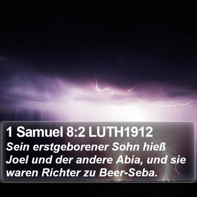 1 Samuel 8:2 LUTH1912 Bible Verse Image