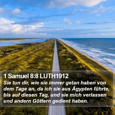 1 Samuel 8:8 LUTH1912 Bible Verse Image