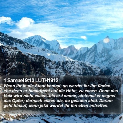 1 Samuel 9:13 LUTH1912 Bible Verse Image