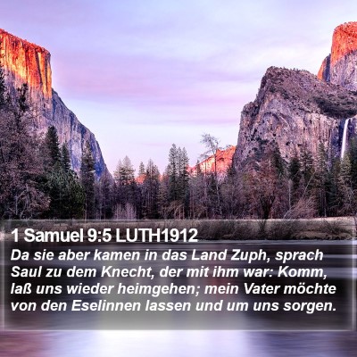 1 Samuel 9:5 LUTH1912 Bible Verse Image