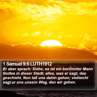 1 Samuel 9:6 LUTH1912 Bible Verse Image