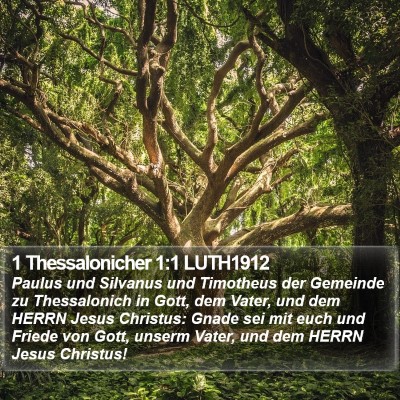 1 Thessalonicher 1:1 LUTH1912 Bible Verse Image