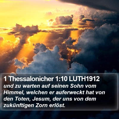 1 Thessalonicher 1:10 LUTH1912 Bible Verse Image
