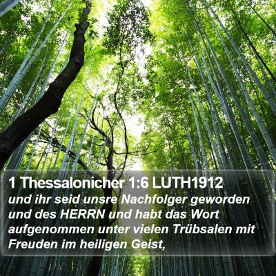 1 Thessalonicher 1:6 LUTH1912 Bible Verse Image