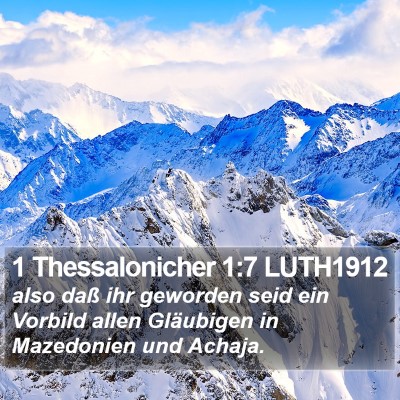 1 Thessalonicher 1:7 LUTH1912 Bible Verse Image