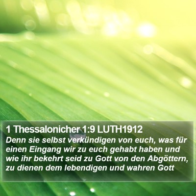 1 Thessalonicher 1:9 LUTH1912 Bible Verse Image