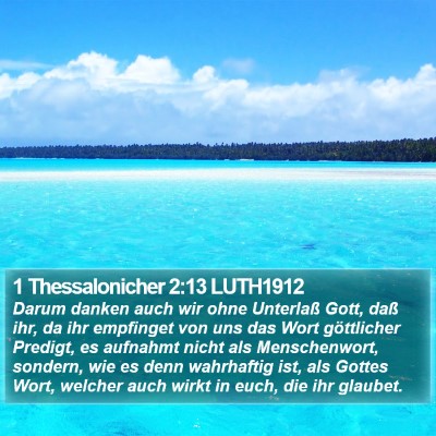 1 Thessalonicher 2:13 LUTH1912 Bible Verse Image