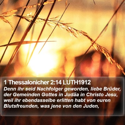 1 Thessalonicher 2:14 LUTH1912 Bible Verse Image