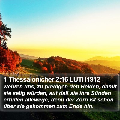 1 Thessalonicher 2:16 LUTH1912 Bible Verse Image