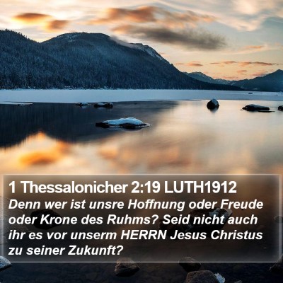 1 Thessalonicher 2:19 LUTH1912 Bible Verse Image