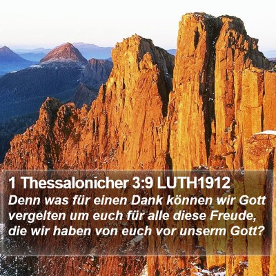 1 Thessalonicher 3:9 LUTH1912 Bible Verse Image