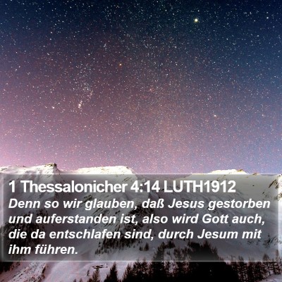 1 Thessalonicher 4:14 LUTH1912 Bible Verse Image