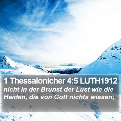 1 Thessalonicher 4:5 LUTH1912 Bible Verse Image