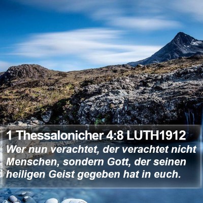 1 Thessalonicher 4:8 LUTH1912 Bible Verse Image