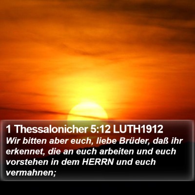 1 Thessalonicher 5:12 LUTH1912 Bible Verse Image