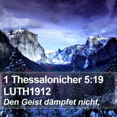 1 Thessalonicher 5:19 LUTH1912 Bible Verse Image