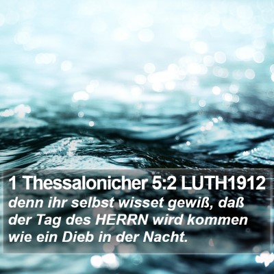 1 Thessalonicher 5:2 LUTH1912 Bible Verse Image