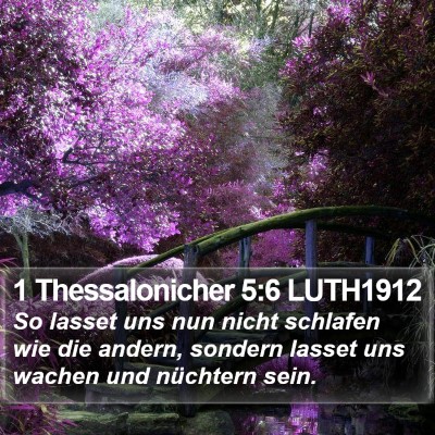 1 Thessalonicher 5:6 LUTH1912 Bible Verse Image