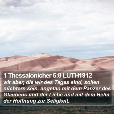 1 Thessalonicher 5:8 LUTH1912 Bible Verse Image