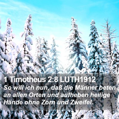 1 Timotheus 2:8 LUTH1912 Bible Verse Image