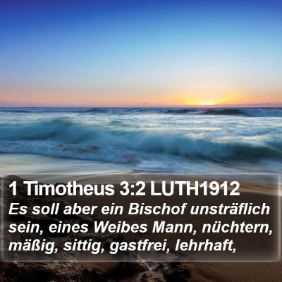 1 Timotheus 3:2 LUTH1912 Bible Verse Image
