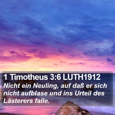 1 Timotheus 3:6 LUTH1912 Bible Verse Image