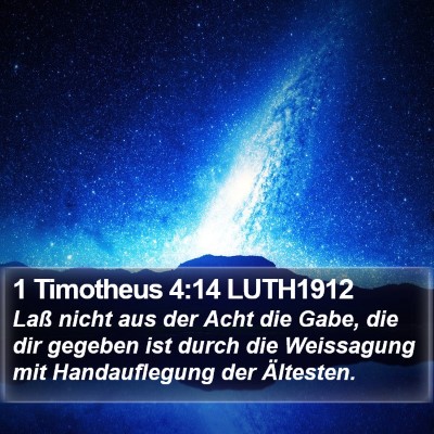 1 Timotheus 4:14 LUTH1912 Bible Verse Image