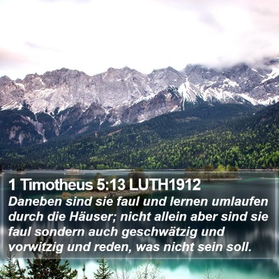 1 Timotheus 5:13 LUTH1912 Bible Verse Image