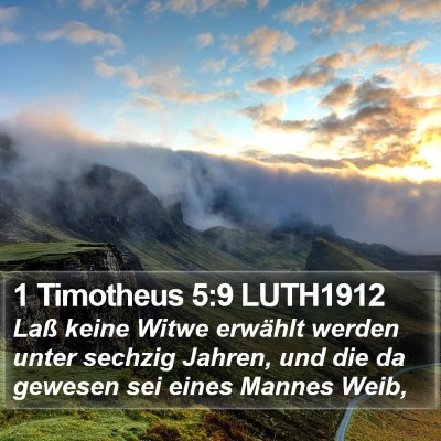 1 Timotheus 5:9 LUTH1912 Bible Verse Image