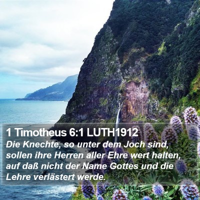 1 Timotheus 6:1 LUTH1912 Bible Verse Image