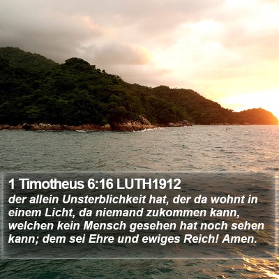 1 Timotheus 6:16 LUTH1912 Bible Verse Image