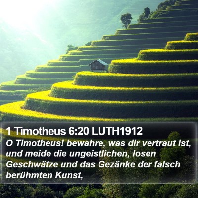 1 Timotheus 6:20 LUTH1912 Bible Verse Image