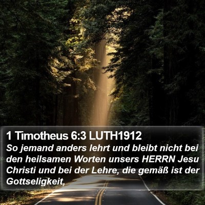1 Timotheus 6:3 LUTH1912 Bible Verse Image