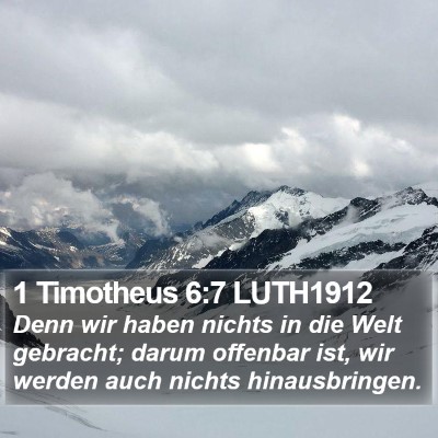 1 Timotheus 6:7 LUTH1912 Bible Verse Image